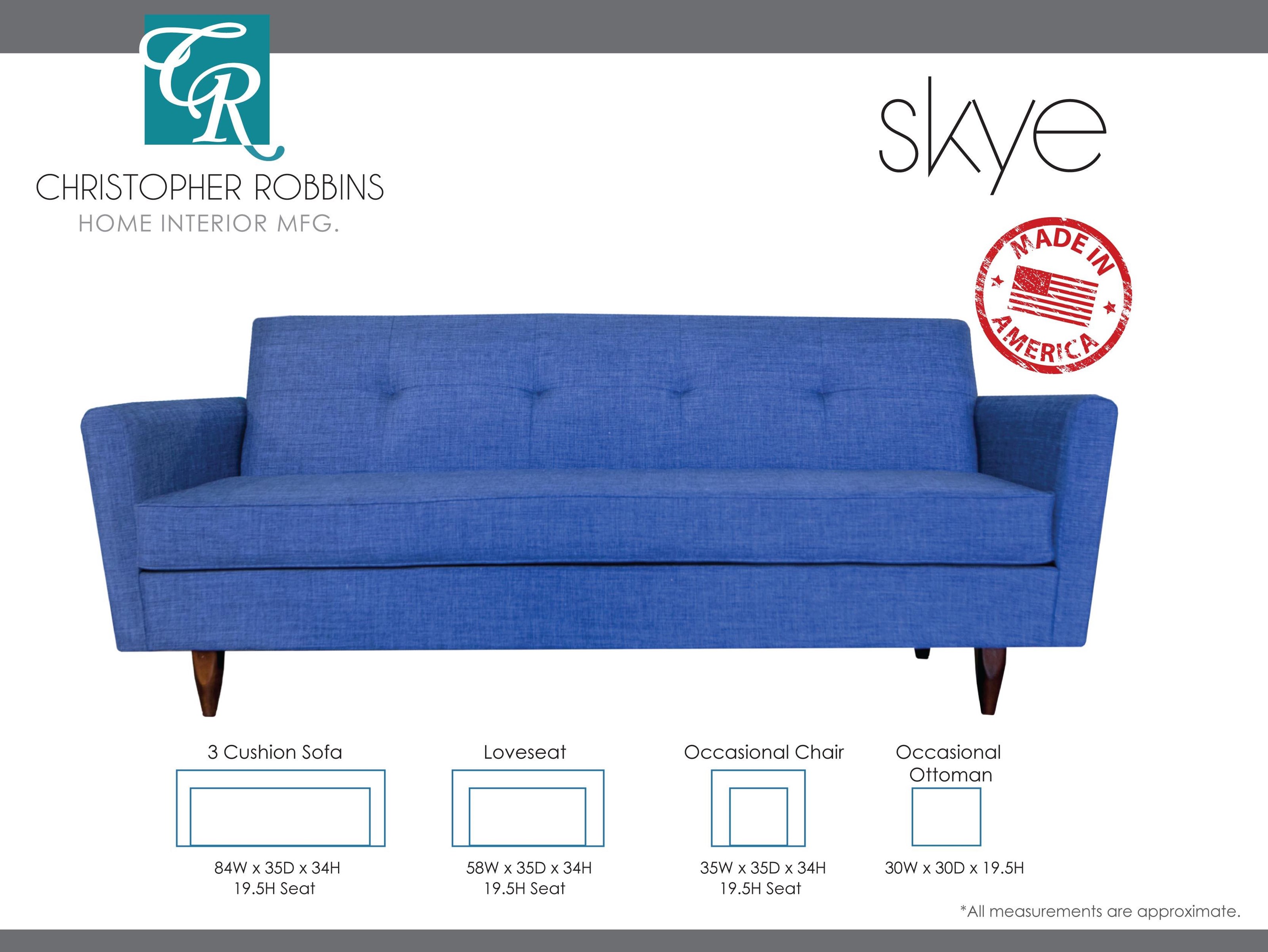 Skye top upholstered bench